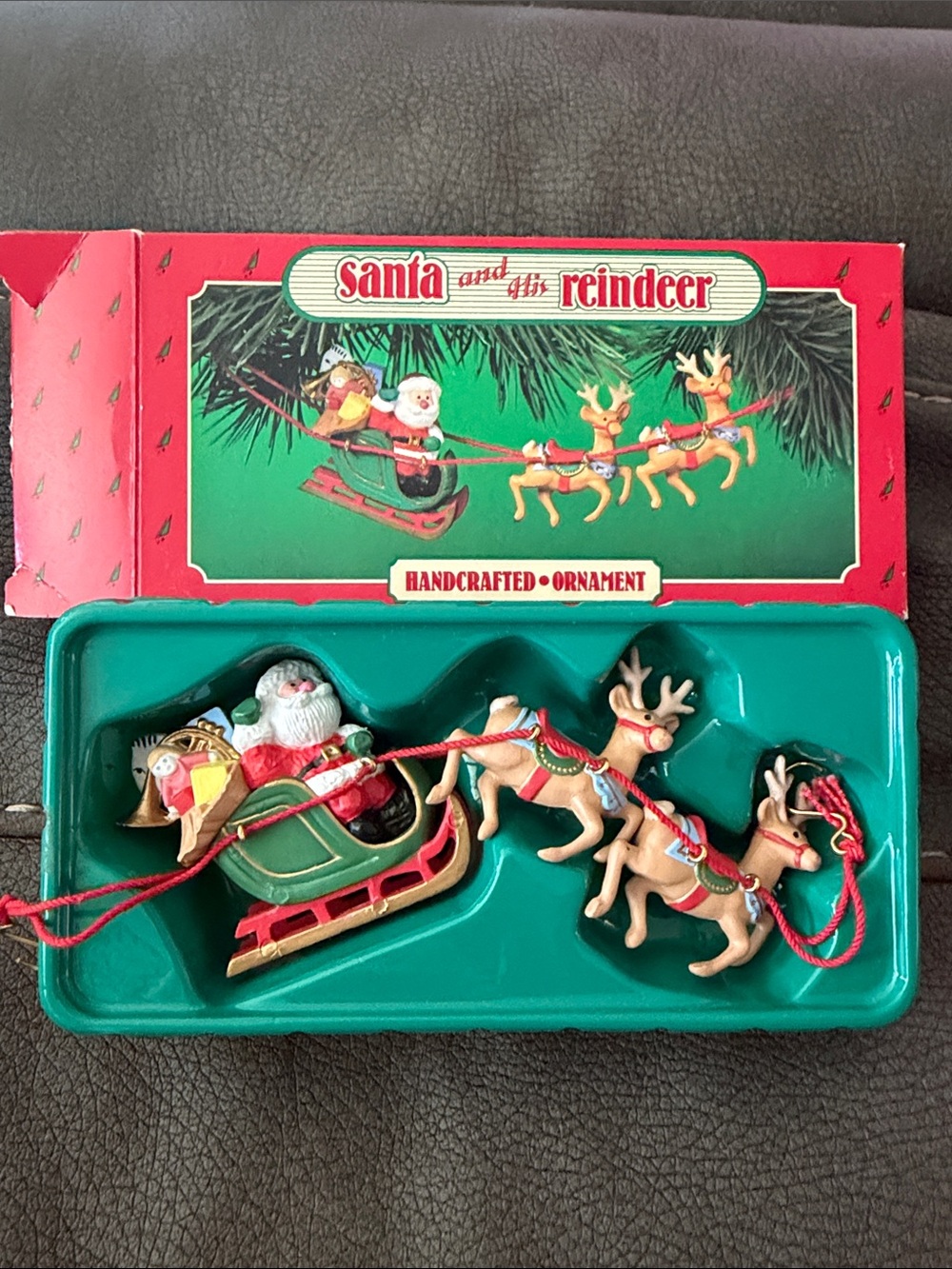 Handcrafted Ornament Set - Red & Green